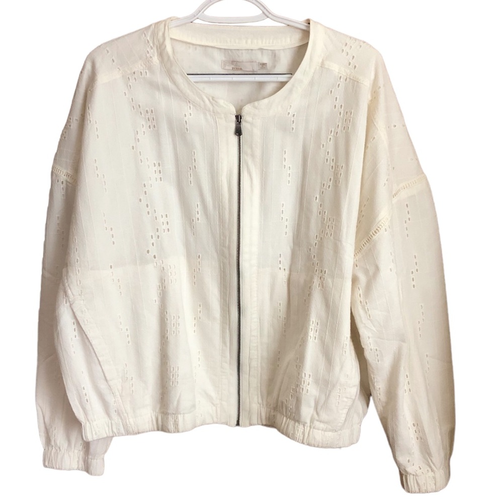 Prana Off White eyelet Jacket L
